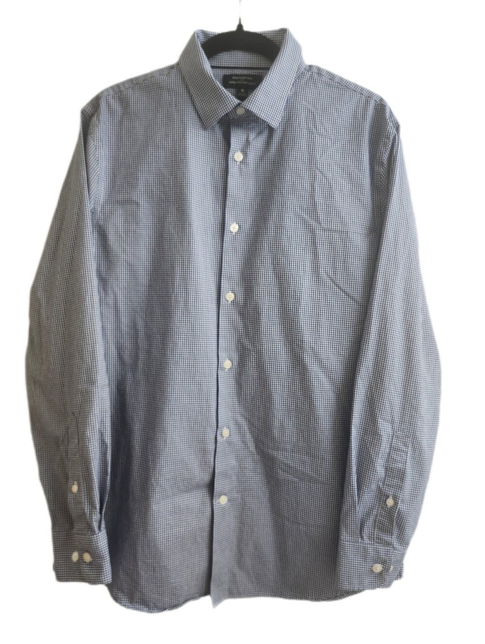 Banana Republic Men's Blue Micro-Check Button-Down Shirt
